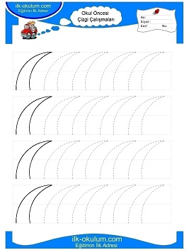 Çocuklar İçin Çizgi Çalışma Sayfaları 